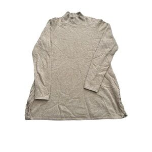 Cashmere Charter Club Beige Long Sleeve Turtleneck Top